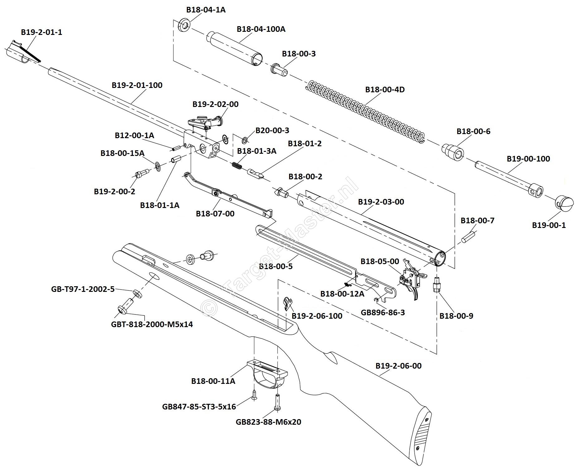 C1K77, Parts Drawing Crosman Quest 1000 C1K77